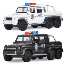 Alloy Diecast Electric Sound and light Pull back Cars Model Kids Vehicle Toys for Children Pick up Engineering Truck G63 6X6 2024 - buy cheap