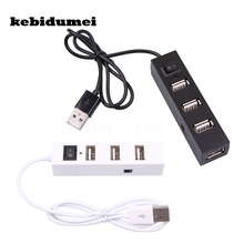 Kebidumei-Mini Hub con 4 puertos USB 2,0 de alta velocidad, Hub con interruptor de alimentación para ordenador portátil, PC, portátil, accesorios de periféricos 2024 - compra barato