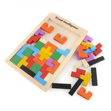 Tangram Паззл-игрушка для мозга красочные деревянные игрушки тетрис игра Дошкольное образование Интеллектуальные развивающие игрушки Детский подарок 2024 - купить недорого