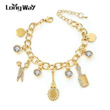 LongWay брендовый золотой очаровательный браслет и браслет красивые свадебные браслеты для женщин ювелирные изделия Pulseira Feminina SBR160338 2024 - купить недорого