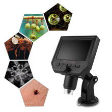 1-600x handheld microscópio digital 4.3 "lcd usb 1-600x microscópio g600 led câmera eletrônico hd microscópios de vídeo laboratório equipamentos 2024 - compre barato