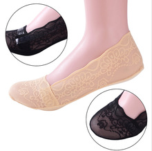 Meia de tornozelo invisível feminina 3 pares, chinelos antiderrapantes de silicone sem rastros para mulheres, proteção contra queda 2024 - compre barato