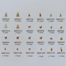 3D Approx.500pcs/bag Metal Stud Triangle Heart Diamond Square Star Stud Mini Stud MD626-1252 2024 - buy cheap