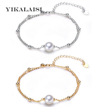 YIKALAISI  925 sterling Silver jewelry natural freshwater pearl bracelet genuine  pearl jewelry fashion style for women 2024 - buy cheap