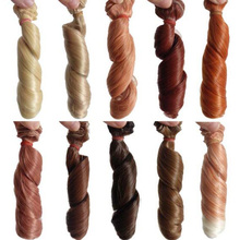 50 pçs/lote atacado 40 cores diy peruca bjd acessórios da boneca feito à mão bonecas de cabelo encaracolado sintético 2024 - compre barato