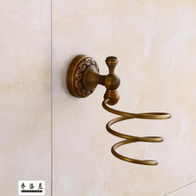 European style copper antique hair dryer rack antique bathroom hardware accessories antique bathroom rack 2024 - buy cheap
