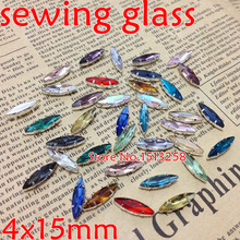 More Colors Sew On Glass Crystals 15pcs 4x15mm Navette Fancy Stone With Claw Setting can mix colors For Jewelry,dress 2024 - buy cheap