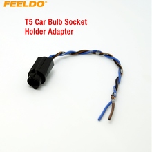 FEELDO 20pcs T5 Car LED Bulb Socket Holder Adapter Harness Plugs 2024 - buy cheap