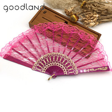 Free Shipping 10pcs/lot Spanish Style Plastic Lace Folding Hand Held Flower Fan Dance Fan Decoracion Oornaments 2024 - buy cheap