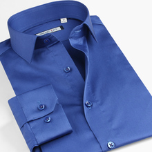 Plus Size XS-5XL 6XL Cotton Mens Dress Shirts Commercial Male Long Sleeve Slim Fit Shirts Men's Clothing  SFL4A47 2024 - buy cheap