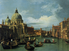 Pintura al óleo del puerto de Venecia para decoración de pared, pintura al óleo de alta calidad, pintada a mano, artista profesional 2024 - compra barato