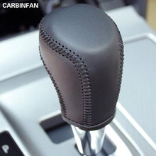Black Genuine Leather DIY Hand-stitched Gear Shift Knob Cover for 2012 Toyota Camry 2013 2014 2015 2016 RAV4 Automatic 2024 - buy cheap