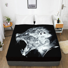 3D Print Custom Bed Sheet With Elastic,Fitted Sheet Queen/King,Animal Abstract wolf Mattress Cover 160x200/150x200,drop ship 2024 - buy cheap