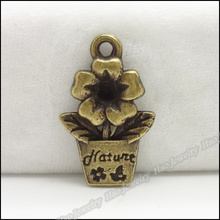 20pcs Vintage Ancient Flower zinc alloy charms pendant suitable for DIY Bracelet Necklace metal jewelry accessories 2024 - buy cheap