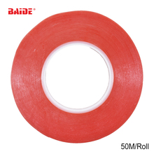 6mm-12mm * 50m Red High Strength Acrylic Gel Adhesive Double Sided Tape/ Adhesive Tape Sticker For Phone LCD Screen 100pcs/lot 2024 - buy cheap