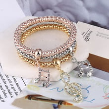 L & H-Conjunto de pulseras con símbolo Musical para mujer, brazaletes de diamantes de imitación únicos, de alta calidad, 3 unids/set 2024 - compra barato