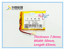 tablet battery 3.7V polymer lithium battery 705065 3000MAH mobile power Tablet PC GPS navigation 2024 - buy cheap