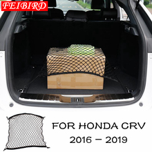 Soporte de red de malla elástica para almacenamiento trasero de equipaje, Kit de bolsillo con 4 ganchos, para Honda CRV CR-V, 2017, 2018, 2019 2024 - compra barato