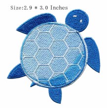 3.0"high Tortoise embroidery patch  cska/iron ons/rhinestone applique 2024 - buy cheap