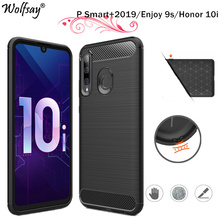 Carbon Fiber Cover For Huawei P Smart Plus 2019 Case Shockproof Rubber Silicone Bumper Case For Huawei Enjoy 9S Honor 10i Cover 2024 - buy cheap