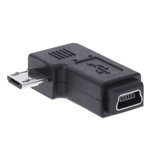 L-образный Мини USB адаптер для передачи данных под прямым углом 90 градусов с разъемом для зарядки 2024 - купить недорого
