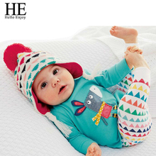 HE Hello Enjoy Baby Clothing Sets Unisex Newborn Baby Boy clothes Spring Cartoon Long Sleeve Tops+Pants Girls Suits Kids 2018 2024 - buy cheap