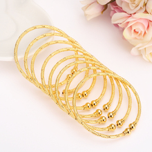 6pcs Gold filledAfrica Jewelry Ethiopian bling Bangle Bracelet Dubai india Bangle For Women Gifts men kids bangle birthday gifts 2024 - buy cheap