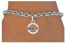 20 pcs a lot  alert medical diabetic charm jewelry  chain bracelet 2024 - buy cheap
