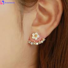 SUSENSTONE 1Pair Women Fashion Flower Crystal Ear Stud Earrings Earring Jewelry Gift #2-3 2024 - buy cheap