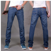 Модные Для Мужчин's Джинсы для женщин Повседневное Жан Мотобрюки прямые джинсы голубой цвет известный бренд Байкер Джинсы для женщин, 100% хлопок, размер 38 2024 - купить недорого