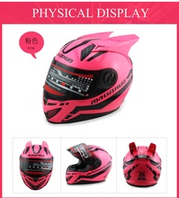 MALUSHEN-casco de motocicleta para hombre y mujer, protección de equipo de motocross, casco de gato con personalidad, casco de Motor de cara completa 2024 - compra barato