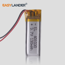 3.7v 130mAh 401030 Lithium Polymer Li-Po Rechargeable Battery For DIY Mp3 MP4 MP5 GPS 041030  Bluetooth earphone 2024 - buy cheap