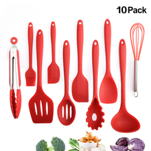 10pcs Non-Stick Kitchenware Silicone Heat Resistant Kitchen Cooking Utensils Baking Tool Cooking Tool Sets 2024 - buy cheap