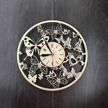 Relógio de parede borboleta feito de madeira, perfeito e lindamente cortado, decora sua casa com arte moderna, presente exclusivo para ele e ela 2024 - compre barato