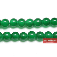 16" Imitation Green Round Glass Loose Beads 6 8 10MM Pick Size for Jewelry Making IJ6 2024 - buy cheap