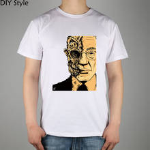 BREAKING BAD Gustavo 'Gus' Fring yellow half skull TV drama T-shirt Top Lycra Cotton Men T shirt New DIY Style 2024 - buy cheap
