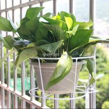 Подвесные железная стойка для растений, Балконная круглая стойка для цветочных горшков, перила для забора, уличная uuu72 2024 - купить недорого