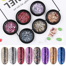 12 colors Aluminum Irregular Holographic Glitter Powder Nail Colorful Flakes Manicure Nail Sequins Mirror Paillette Tips D0031 2024 - buy cheap