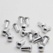 Rebites meia redondos de alumínio com cabeça de m2.5, rebites macios de 2.5mm, diâmetro m2.5 x 4mm (100 peças) 2024 - compre barato