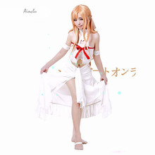 Disfraz de Yuuki Asuna de color blanco con diseño de espada para disfraz de Halloween y Navidad 2024 - compra barato