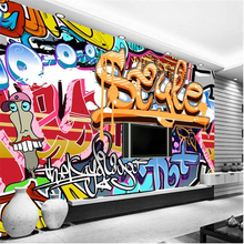 Beibehand-papel de parede personalizado, mural, rock, grafite, bar, ktv, ferramentas, fundo, foto, 3d, decoração de casa, papel de parede 2024 - compre barato
