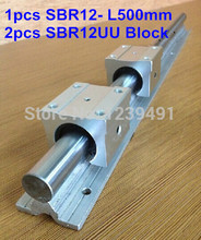 1pc SBR12 L500mm linear guide + 2pcs SBR12UU linear bearing block cnc router 2024 - buy cheap