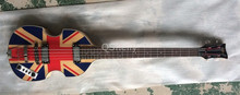 top quality QShelly custom  4 strings union jack England flag BBT Pearloid Oval Acrylic tuner hofner Violin electric bass guitar 2024 - buy cheap