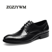 Мужские модельные туфли-оксфорды ZGZJYWM, черные/красные туфли-оксфорды из натуральной кожи на весну/осень, на шнурках, с острым носком, для свадьбы, офиса 2024 - купить недорого