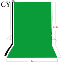 CY-Fondo de fotografía foto 3 uds., 1,7x2,8 m, verde sólido, negro, blanco, muselina, conjunto de fondo de fotografía, Kits de fondos 2024 - compra barato