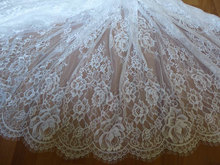 Vintage French Chantilly Lace Traditional Wedding Lace Fabric White Ivory Soft Bridal Lace Fabric Free Shipping 2024 - buy cheap