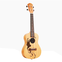 Qualidade superior 23 Polegada 4 cordas ukulele rosewood fretboard havaiano mini instrumento de música guitarra auspicioso pássaro ukelele uk2304 2024 - compre barato