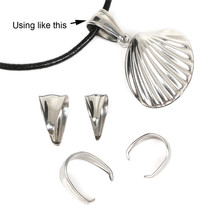 20pcs Stainless Steel Charms Pendant Clip Pendant Clasps Pinch Clip Bail Connectors Jewelry Findings Jewelry Making Necklace DIY 2024 - buy cheap