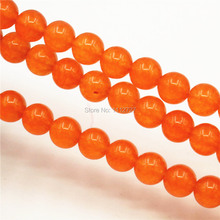 4 6 8 10 12mm Accessory Crafts Parts Orange Loose Beads Stones Ball Round Diy Jewelry Making Girls Christmas Gift Fitting Female 2024 - buy cheap