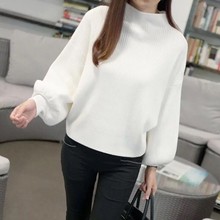 Autumn Winter Women Knitted Sweaters Pullover Fashion Batwing Sleeve Turtleneck Sweater Female Jumper Pull Femme Nouveaute 2020 2024 - buy cheap
